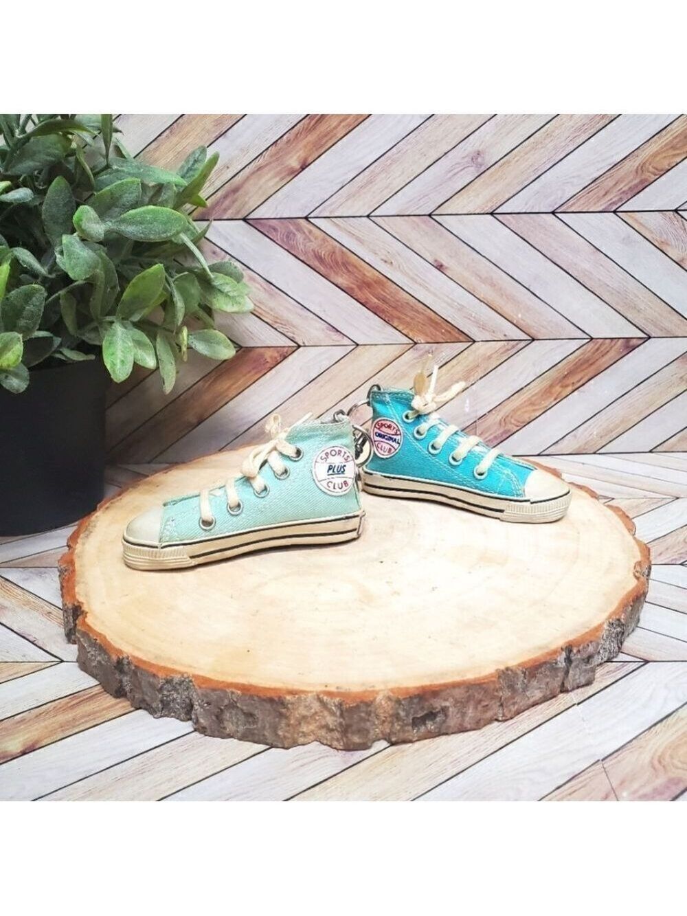 Converse Chuck Taylor Vintage Sports Club Keychains Blue Mint